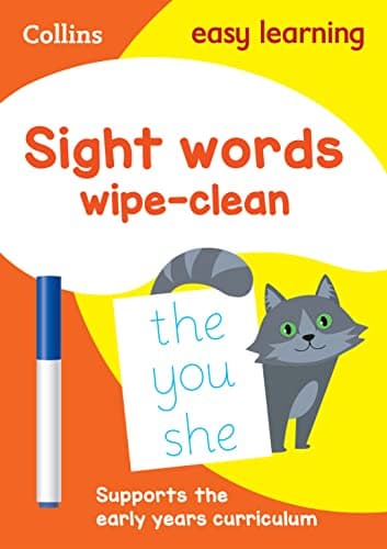 Collins Easy Learning Sight Words Wipe-Clean