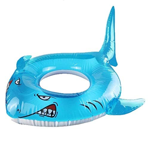 UUFFOO Inflatable Shark Pool Float Party Tube Floaties Funny Summer Outdoor Swimming Floats Rings Beach Pool Party Lounger Rafts Toys For Kids And Adults Blue