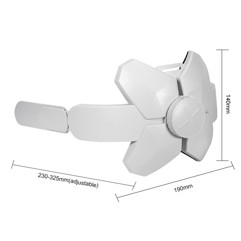 ELECDON Adjustable Headband Compatible for Meta Quest 2, Oculus Quest 2 with Head Cushion, Replacement for Elite Strap Comfortable Protective Head Strap Reduce Pressure - White