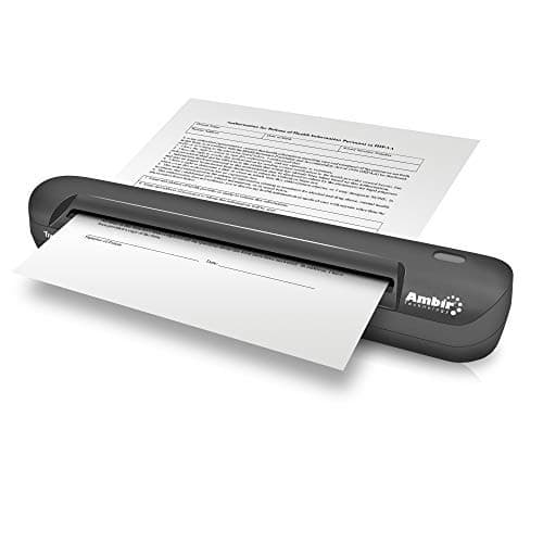 Ambir Technology TravelScan Pro 600 Simplex Document Scanner with Scan Receipt Software for Windows PC