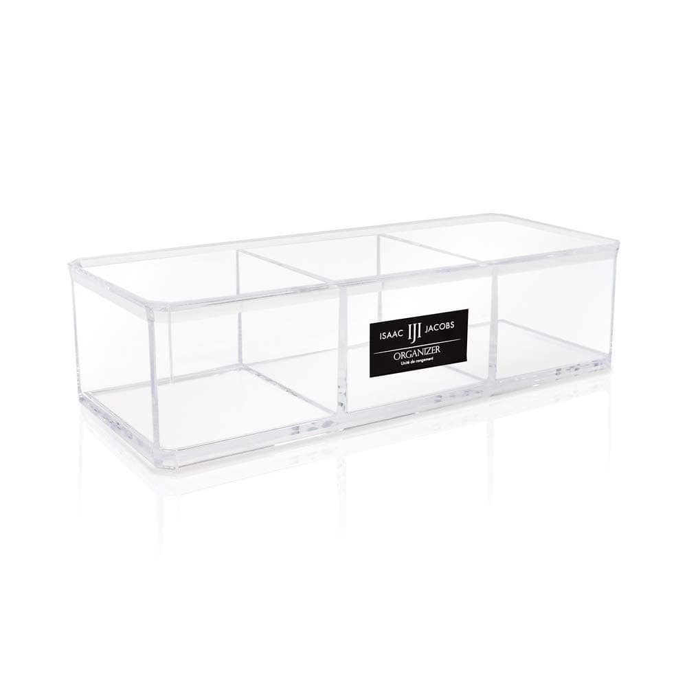 Isaac Jacobs Clear Acrylic 3 Section Tray