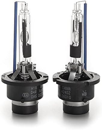 HYB D4R HID Bulbs, 6000K Diamond White Xenon Replacement D4R HID Headlight Bulb, 35W Low Beam 42406 66450 42406WX Car Headlamps, IP68 Waterproof Design (Pack of 2)