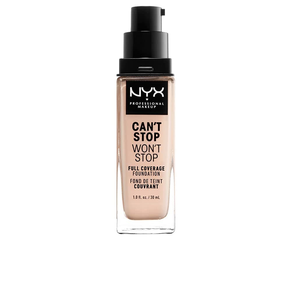Can't Stop Won't Stop Full Coverage Foundation, Long Lasting, Waterproof, Vegan Formula, Matte Finish, Shade: Light porcelain