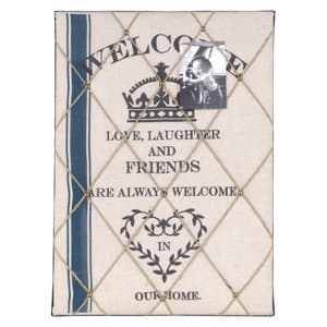 'Welcome' Noteboard Wall Decor
