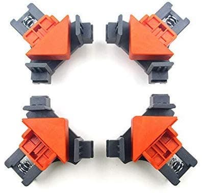 Angle Clamps, 4PCS Right Angle Fixing Clip,Multi-function woodworking right angle clamp Adjustable Swing Corner Clamp, Corner Clip Fixer for Welding, Wood-Working, Drilling,Making Cabinets