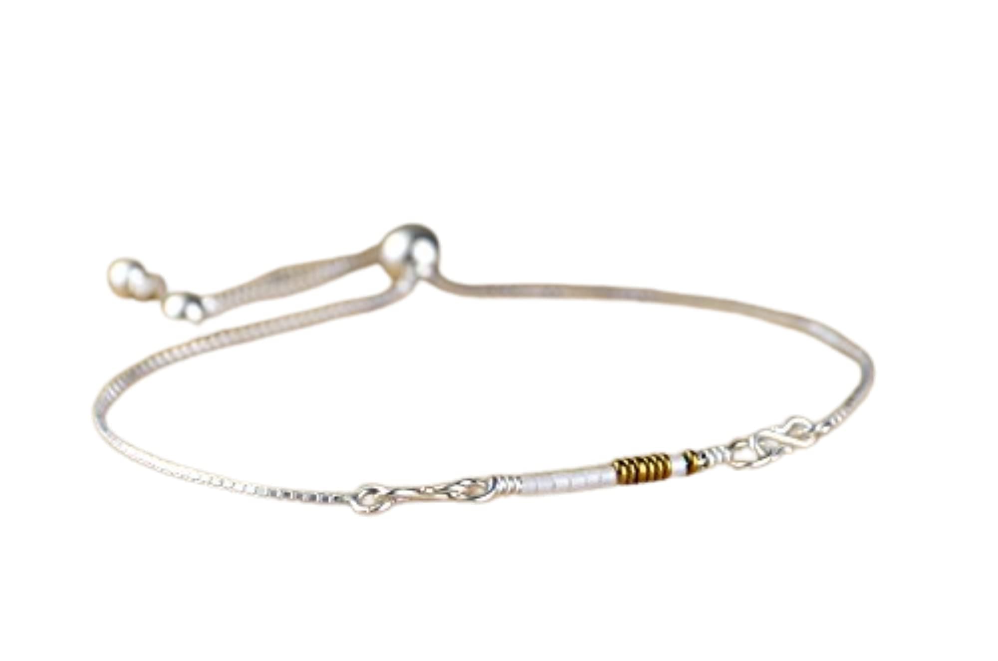 Custom Colors- Morse Code"Mother" Adjustable Sterling Silver Interchangeable Charm/Link Bolo Bracelet- Charm, Bracelet Chain, or Both Bracelet and Charm