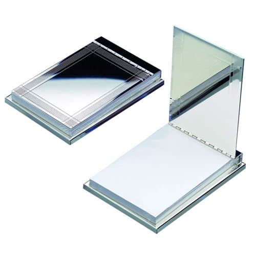 Silver Plated Flip Top Memo Pad Holder