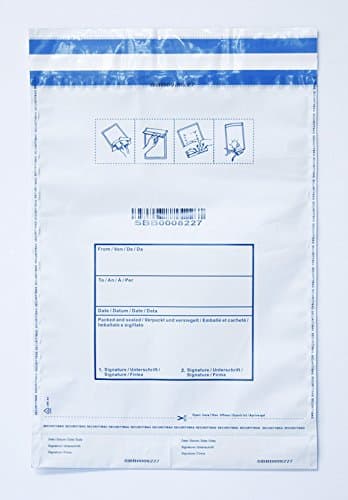 50 tamper proof security envelopes. Document holder and value holders. Disposable bags with anti-burglary system. Protect your ments!