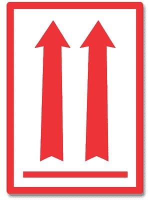 DOT Red Arrow Shipping Labels 10pk