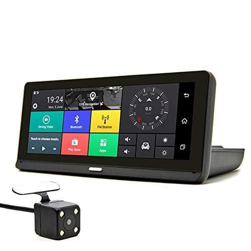 Bluavido 8" IPS Car DVR GPS 4G Android Navigation ADAS Full HD 1080P Dash Camera Dual Lens car Video Recorder Remote Live Monitor