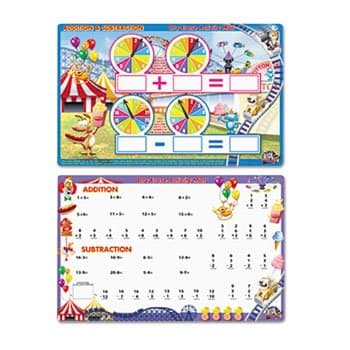 Addition/Subtraction Spinner Mat, Add/Subtract, Assorted