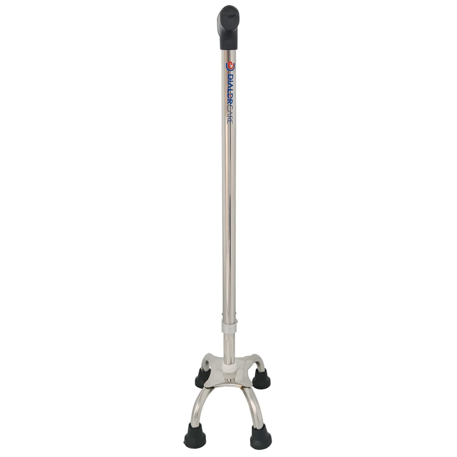 Mobility Aid Folding Walking Stick with Small 4 Leg Base, Comfortable Handle for Elderly, Seniors, Disabled
