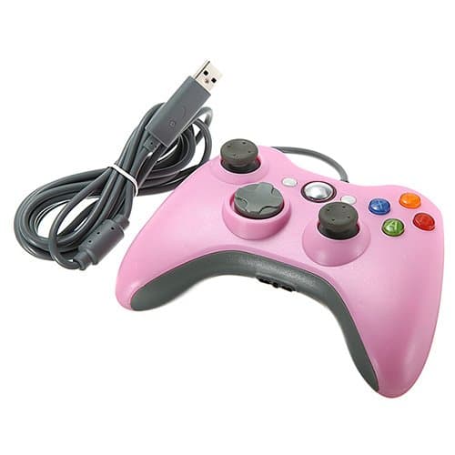 Wired USB Game Pad Controller Joypad for Microsoft XBOX 360 PC Windows Pink