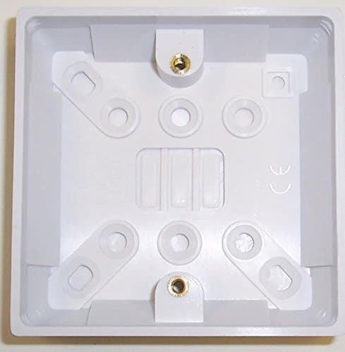Single Surface Socket Back Box Pattress 25mm White