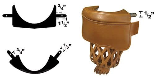 Ozone Leather Pool Table Pockets with Shield Set - Honey