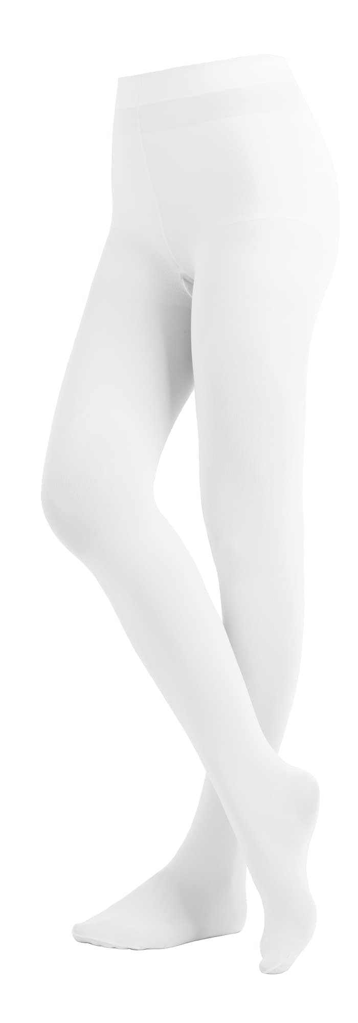 Women's Solid Colored Opaque Microfiber Footed Tights