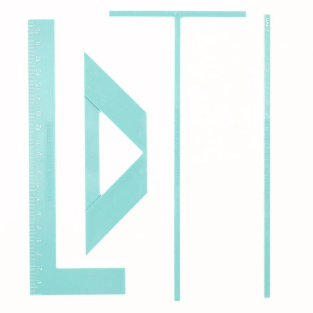 Craftelier - Complete Binding Kit | Includes L-Ruler, T-Ruler, Separation Guide, Corner Cutting Square, Case, Instruction Manual - Turquoise