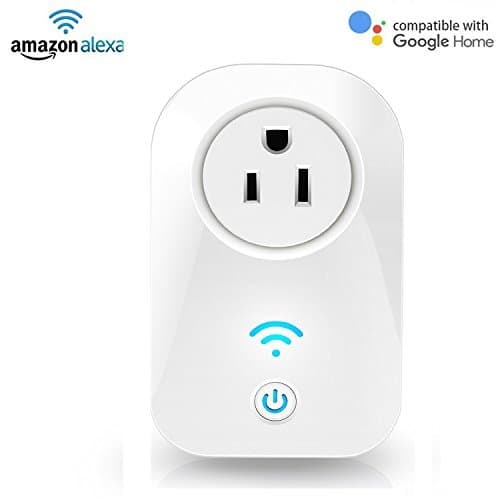 YAHEY Wi-Fi Smart Switch Plug, Compatible with Alexa and Google Assistant Timer Socket Wi-Fi Switch Timing Function Remote Control, White