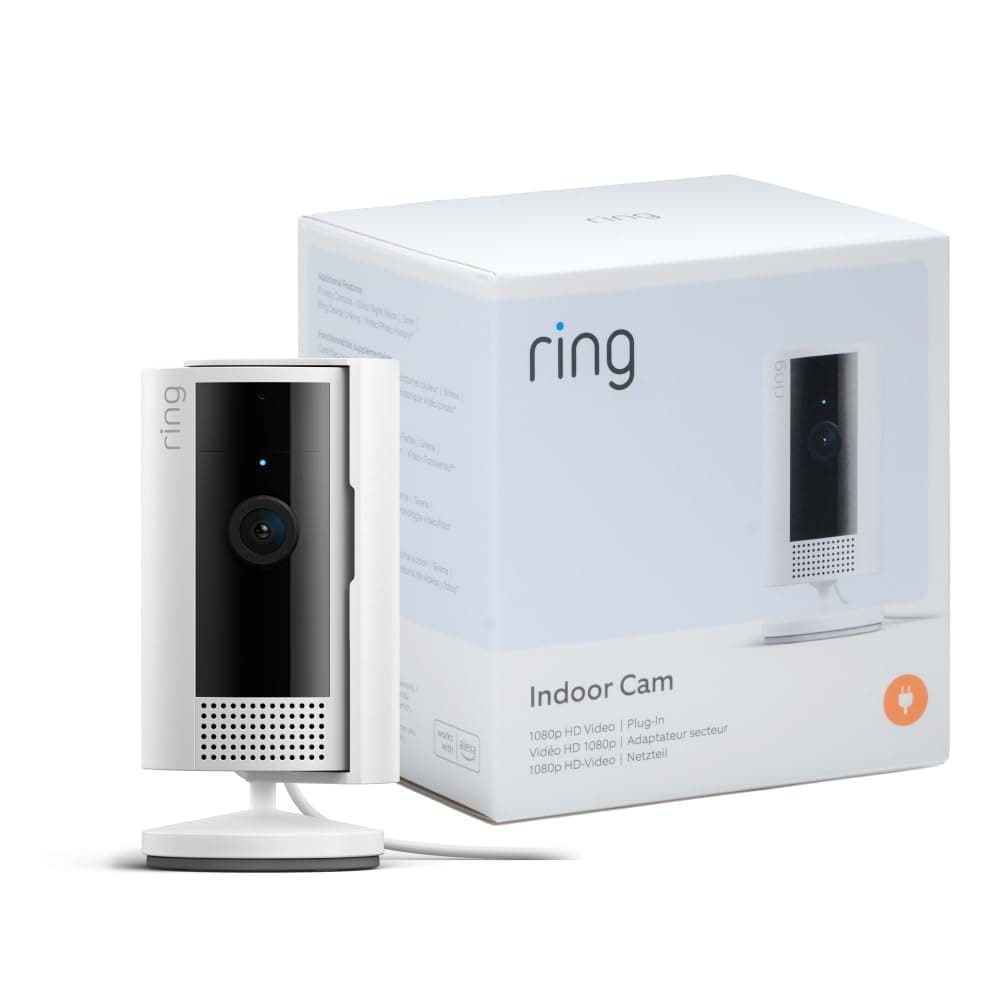 Indoor Camera (2nd Gen) | Plug-In Pet Security Camera | 1080p HD, Two-Way Talk, Wifi, Privacy Cover, DIY | alternative to CCTV system | 30-day free trial of Ring Subscription Plan