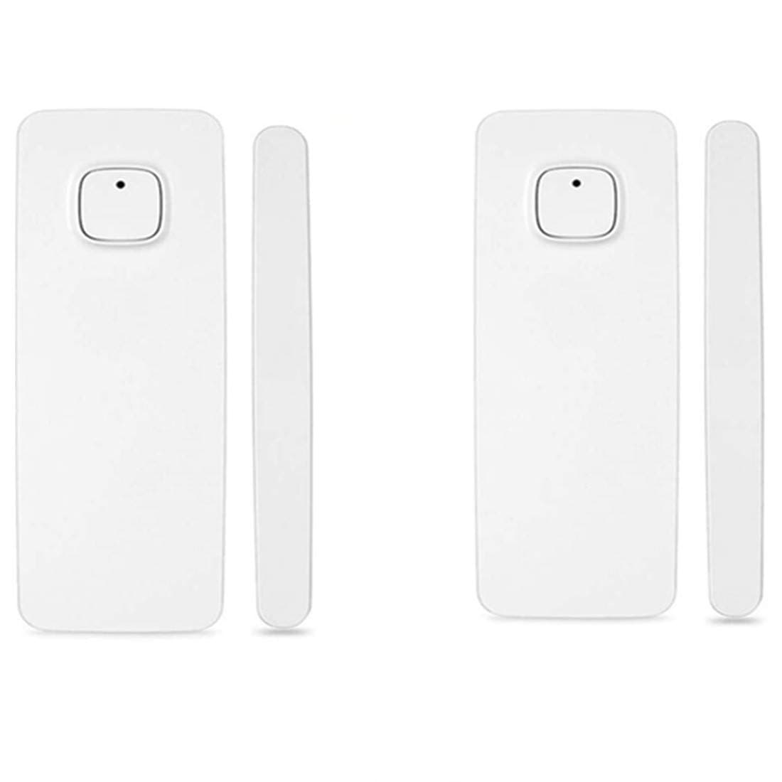 Smart Window Door Magnet Sensor Detector Compatible with Alexa Google Home Controlled by Phone iPhone Tablet for Home Burglar Security Alarm System (2 Pack)