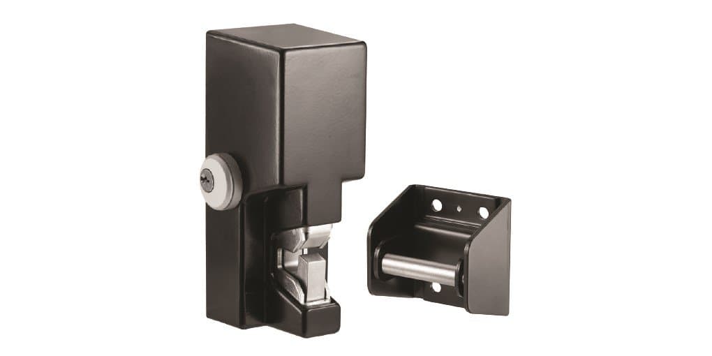 Securitron GL1-FLM Electromechanical Gate Lock, Black, Key Lock, Iron, Modern, Wi-Fi, Outdoor, Indoor, Gate, Access Control