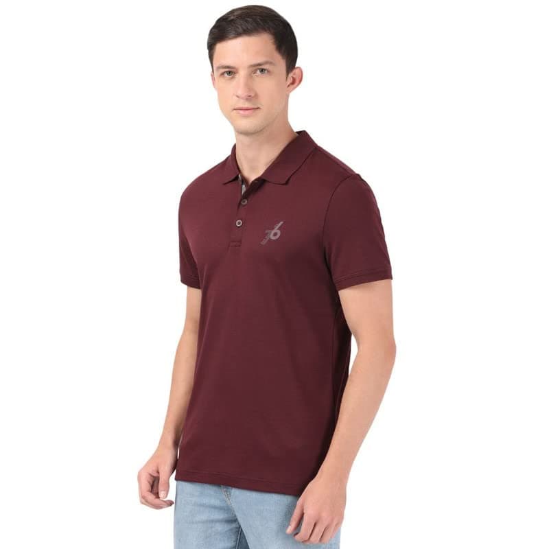 3911 Men's Super Combed Cotton Rich Regular Fit Solid Half Sleeve Polo T-Shirt (Logo Design May Vary)