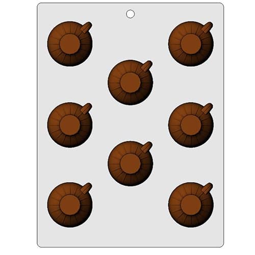 Sponsored Ad - Bendable Plastic Chocolate Mold: Fluted Round Teacup, Each Cavity 41mm Diameter x 21mm High