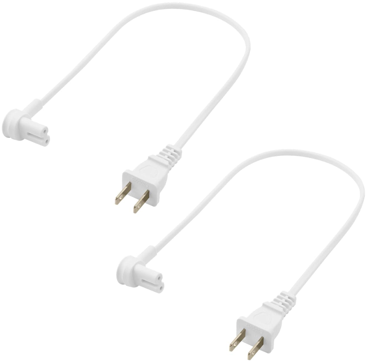 2-Pack - Extra Short Power Cords Compatible with Sonos Era 100 and Era 300 Speakers (White - 19.5 Inches)