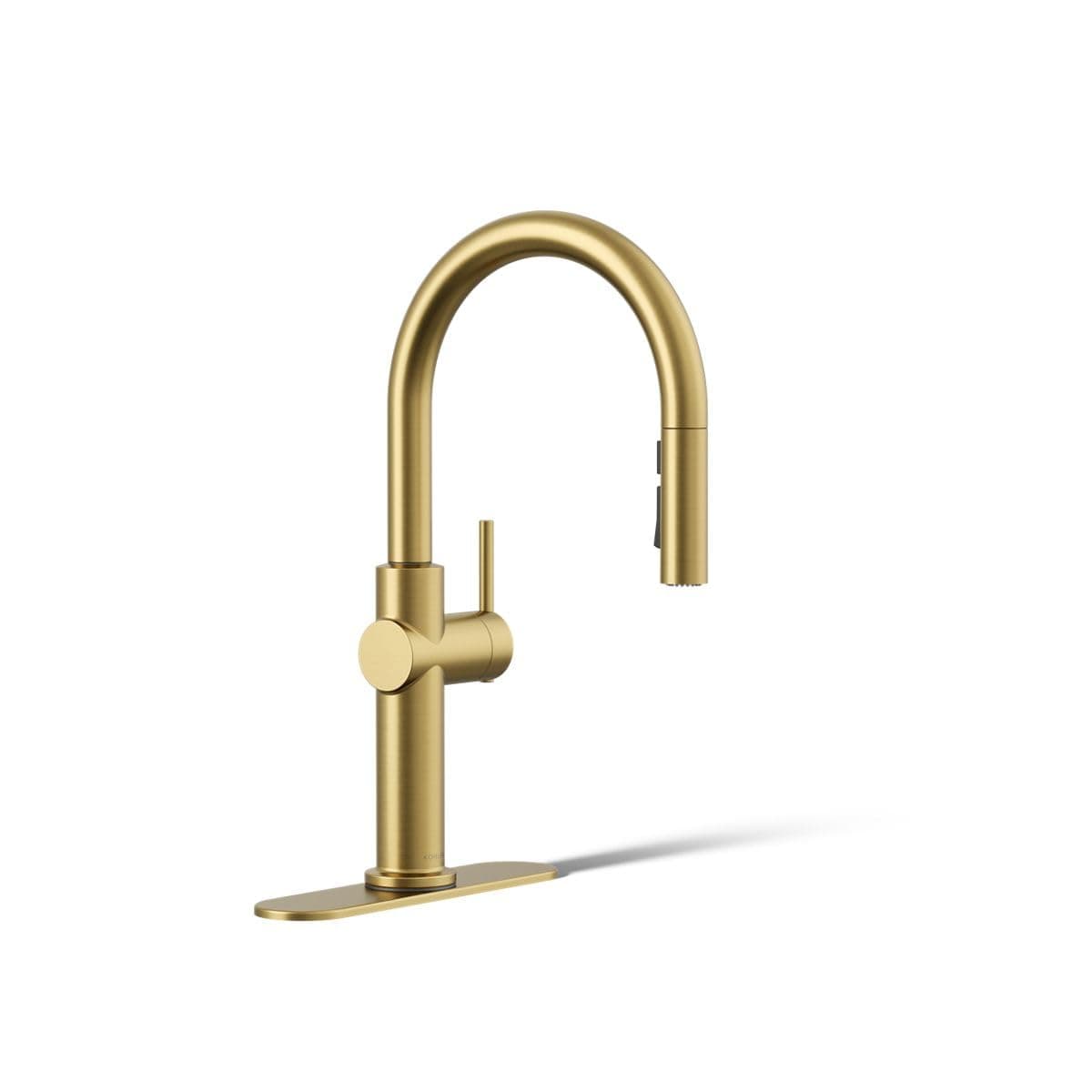 22972-2MB Crue Pull Down Kitchen Faucet, Pull-Down Sprayer, Vibrant Brushed Moderne Brass