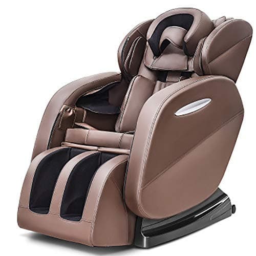 LICIDI Electric Sofa - Intelligent Massage Chair - Zero Gravity - Automatic Heating System - Easy to Clean Faux Leather | Cosy, Relaxation, Armchair,Brown