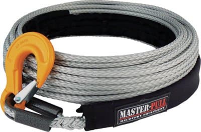 Master Pull Winch Rope Superline 3/8" X 100' 26,500lb. W/H-d Sling Hook