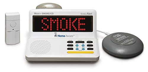 HomeAware A Complete Home Alert Solution Main Kit + Fire/CO Alert + Internal Smoke/CO Listener Package - HA360MKSB