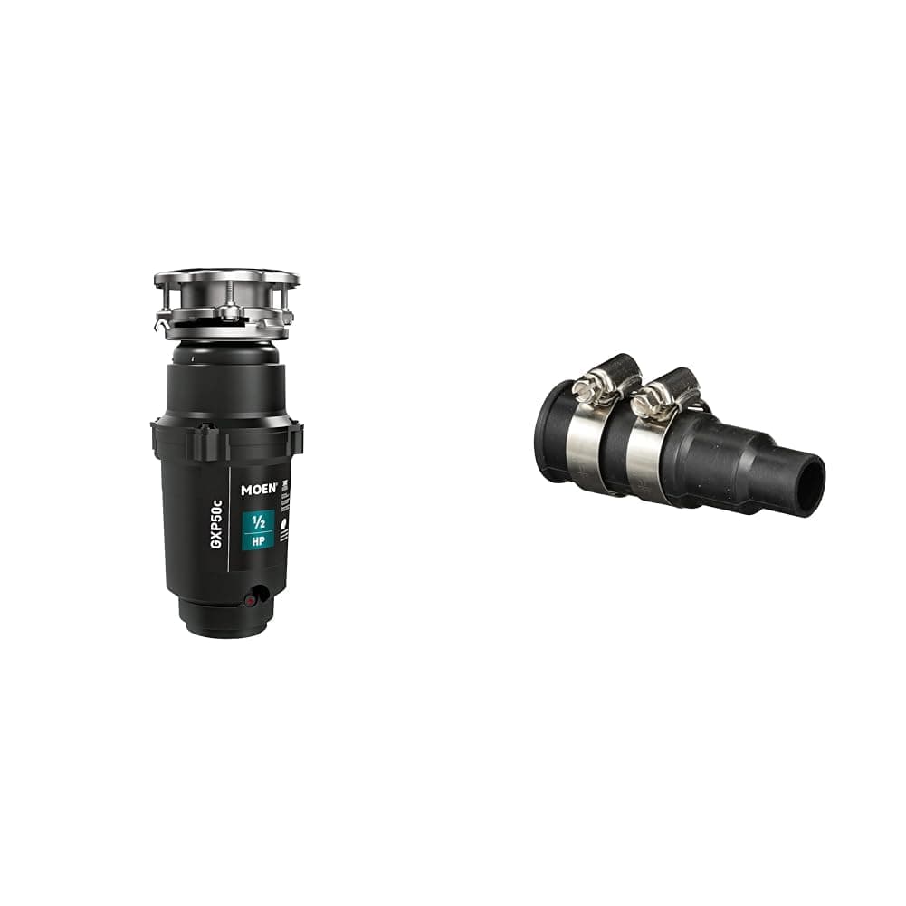 Moen Prep Series PRO Compact Garbage Disposal Bundle with Dishwasher Connector Kit