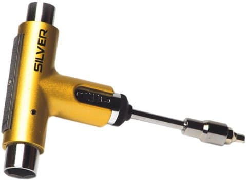 Silver Ratchet Skateboard Tool