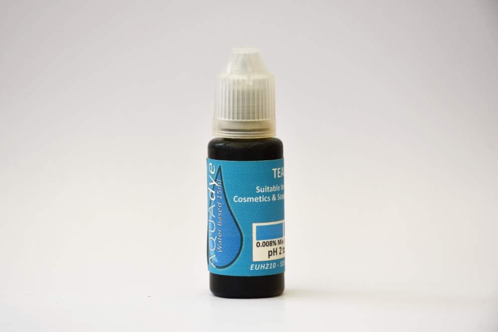 AquaDye - Water Based Dyes 15ml Multiple Colours - Suitable for Soapmaking, Bath Bombs etc (Teal)