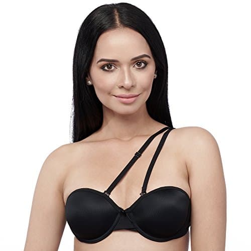 VersaBra Convertible Multiway Strapless Bra (38B, Black)