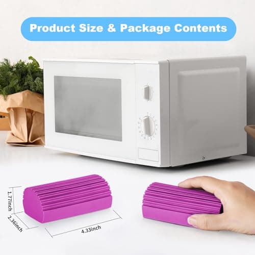 YFUIF 4 Pack Damp Clean Duster Sponge, Magic Sponge Eraser for Household Cleaning, Reusable Dusters Cleaning Supplies for Housekeeping, Dish, Blinds, Glass, Baseboards,Window Track Grooves and Faucets