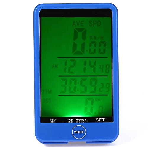 Evodigitals New Blue Wireless Cycle Speedometer With Touch Function - Bike Speedo Temp MPH KMH Odometer