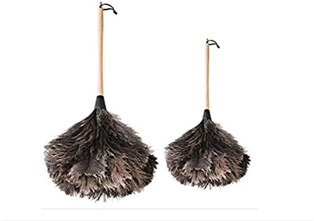 ELECDON Feather Duster, Soft and Fluffy Dusting Tool for Home and Car Cleaning, Eco-Friendly, Easy to Clean, Reusable (2 Pcs)