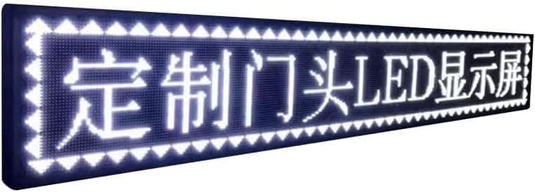 Programmable Scrolling Message Boards For Commercial Advertising, For Car Windows, Store P10 LED Display Boards (Color : White, Size : 73 * 41cm)