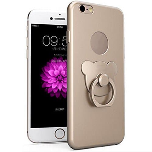 Polycarbonate Hard Shell Case with Cute Winnie The Ring Holder for iPhone 6, Gold