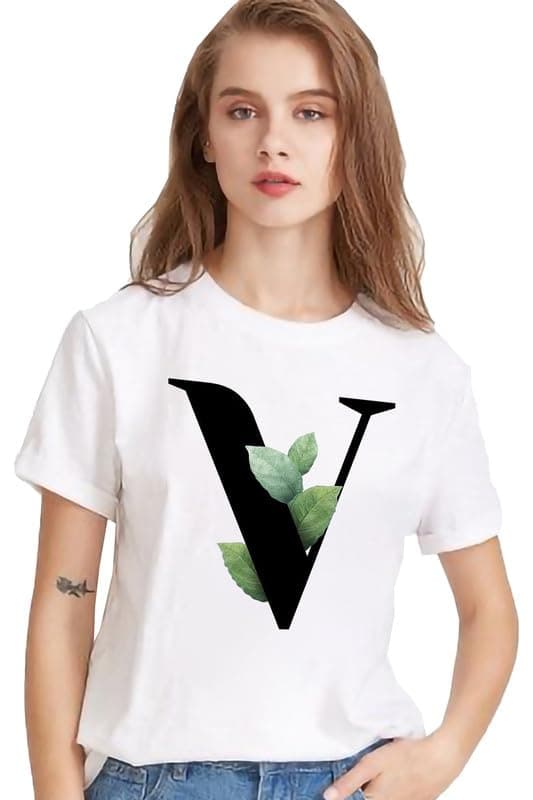 VLAM Regular Fit Graphic Print A B C D E F G H I J K L M N O P Q R S T U V W X Y Z A to Z AlphabetTshirt for Men and Women