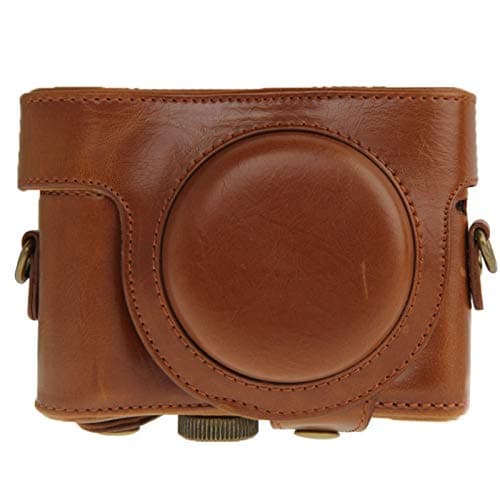 Camera Protective Case Leather Camera Case Bag for Sony HX50 (Brown) Camera Accessories (Color : Brown)