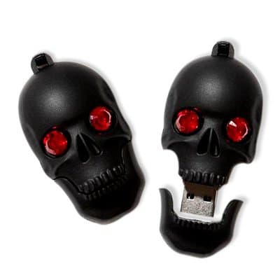 8GB Novelty Horror Skull Ruby USB Flash Key Pen Drive Memory Stick Gift UK
