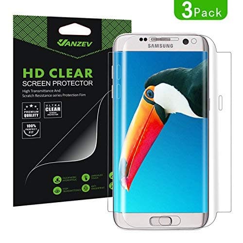 VANZEV Galaxy S7 Edge Screen Protector [3 Pack, Case-Friendly Design] Full Coverage Flexible TPU Film [Not Glass] HD Clear Bubble-Free Screen Protector for Samsung Galaxy S7 Edge