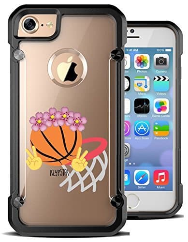iPhone 6 Plus Case / iPhone 6S Plus 5.5 Inch Case Basketball Hoop Emoji Floral Crown Hybrid Transparent Designer Case Cover. Fits iPhone 6 Plus / iPhone 6S Plus (5.5) [ KlypsterMax ]