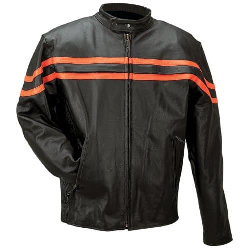 Solid Genuine Buffalo Leather Jacket (Pick a Size=Extra Large)