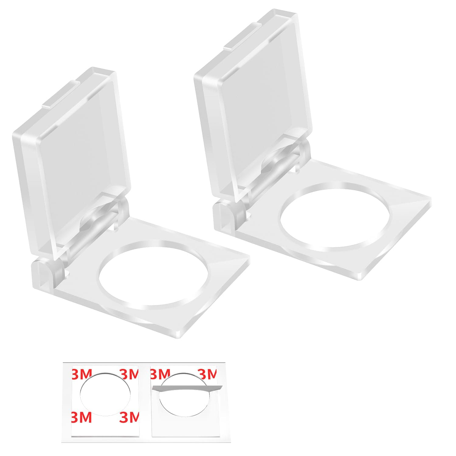 DaierTek 16mm Dustproof Safety Push Button Cap Cover Guard Plastic Protector Child Proof for 16mm Push Button Switch Computer Light Pad -2Pack