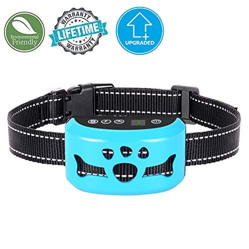 Bark Collar - Humane, No Shock Training Collar - Action Without Remote - Vibration & Sound Care Modes - for Small, Medium, Large Dogs Breeds - No Harm Deterrent Reflective Vibrating Control