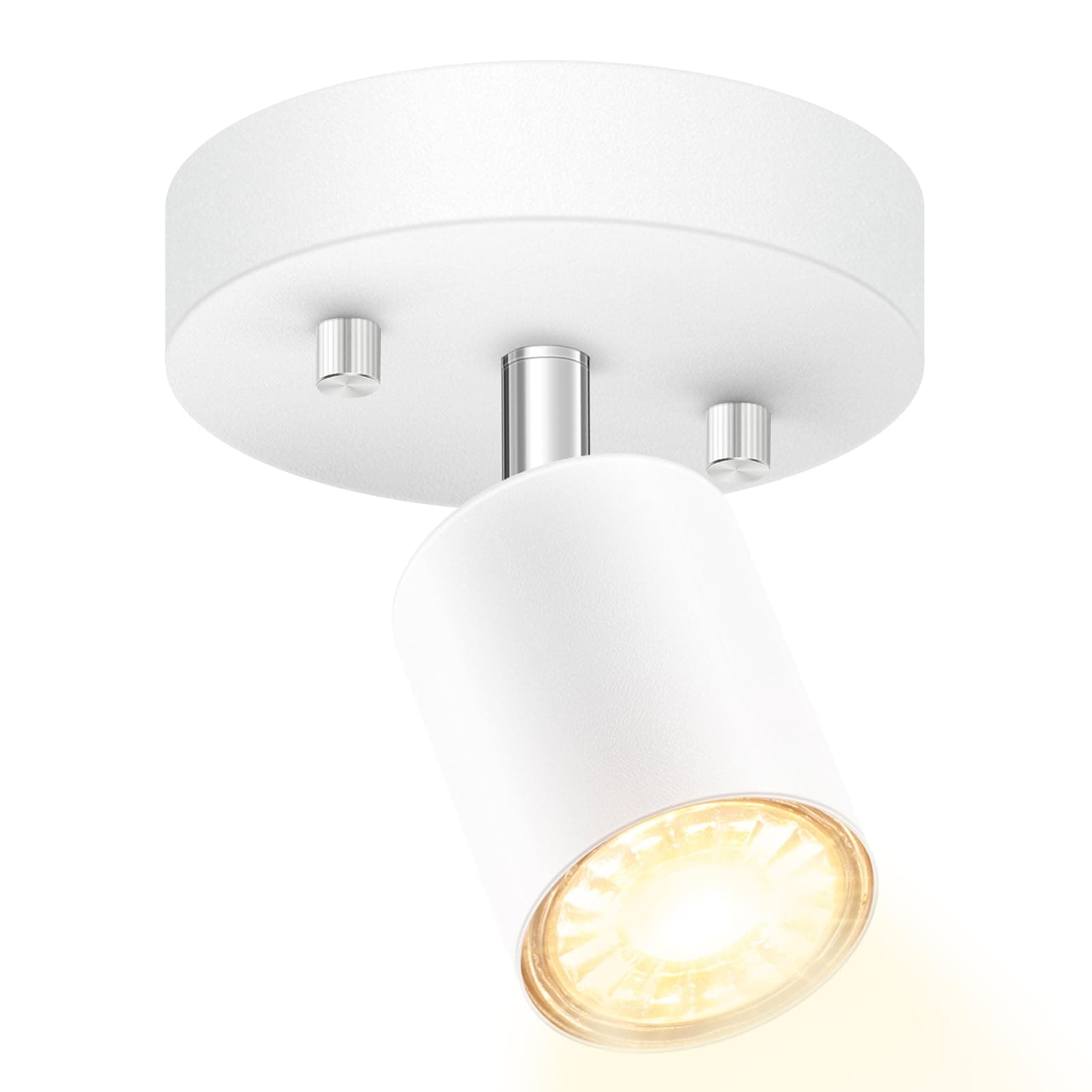 BoostArea LED Light Track Lighting Kit, Monopoint Sconce Adjustable Flush Mount Spot Light, Flexibly Rotatable Light Head for Kitchen, Living Room, Bedroom, GU10 Bulb Not Included, C0102